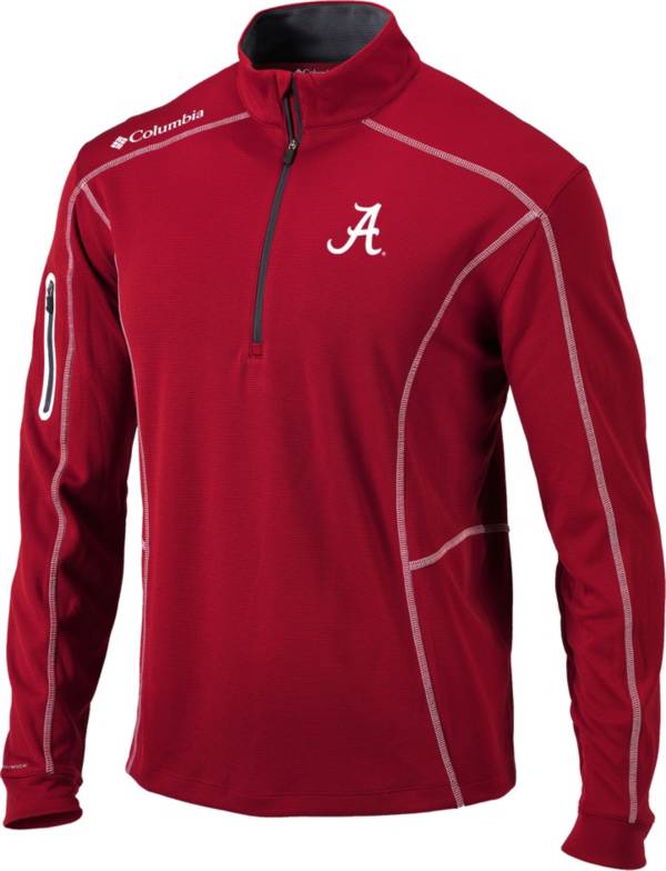 Columbia Men's Alabama Crimson Tide Crimson Shotgun Quarter-Zip Shirt