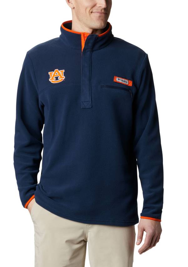 Columbia Men's Auburn Tigers Blue Harborside Fleece Pullover