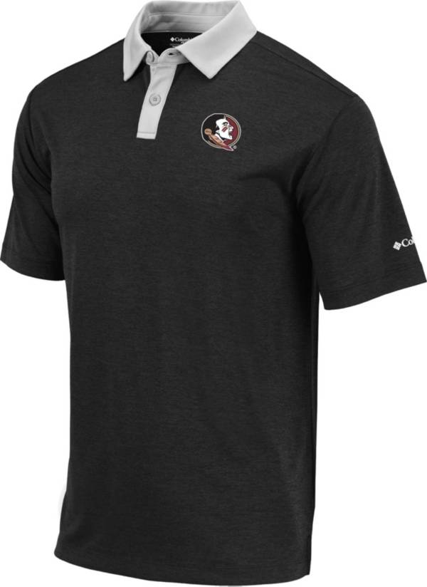 Columbia Men's Florida State Seminoles Omni-Wick Range Performance Black Polo