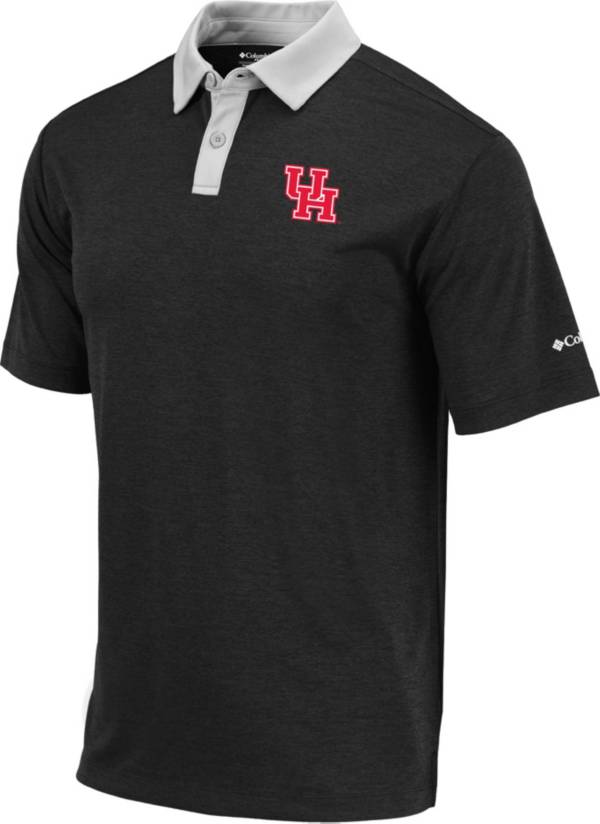 Columbia Men's Houston Cougars Omni-Wick Range Performance Black Polo