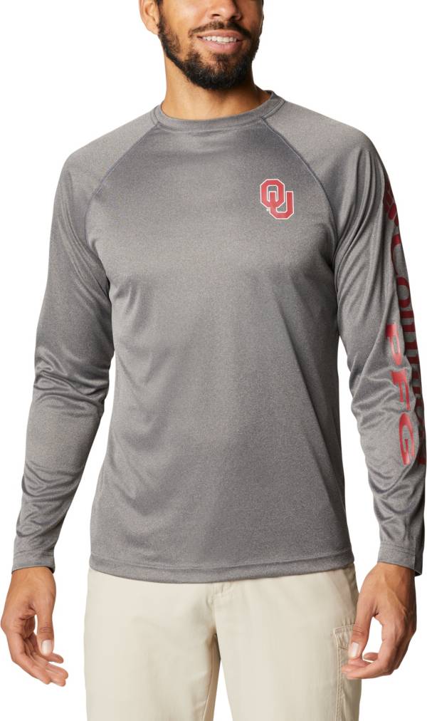 Columbia Men's Oklahoma Sooners Terminal Tackle Grey T-Shirt