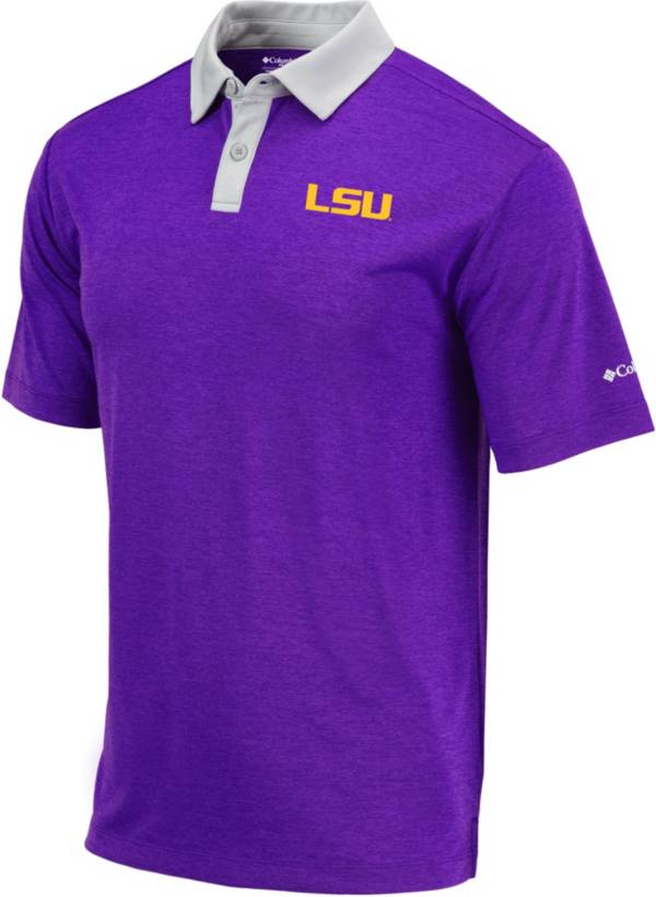 Columbia Men's LSU Tigers Purple Omni-Wick Range Performance Polo