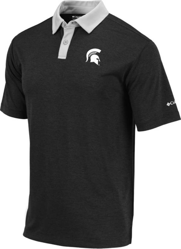 Columbia Men's Michigan State Spartans Omni-Wick Range Performance Black Polo