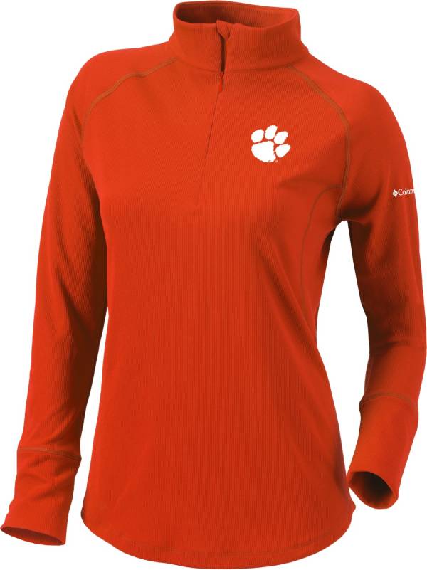 Columbia Women's Clemson Tigers Orange Flop Shot Half-Zip Pullover Shirt