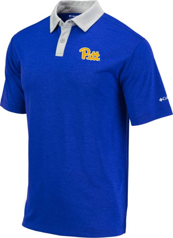 Columbia Men's Pitt Panthers Blue Omni-Wick Range Performance Polo