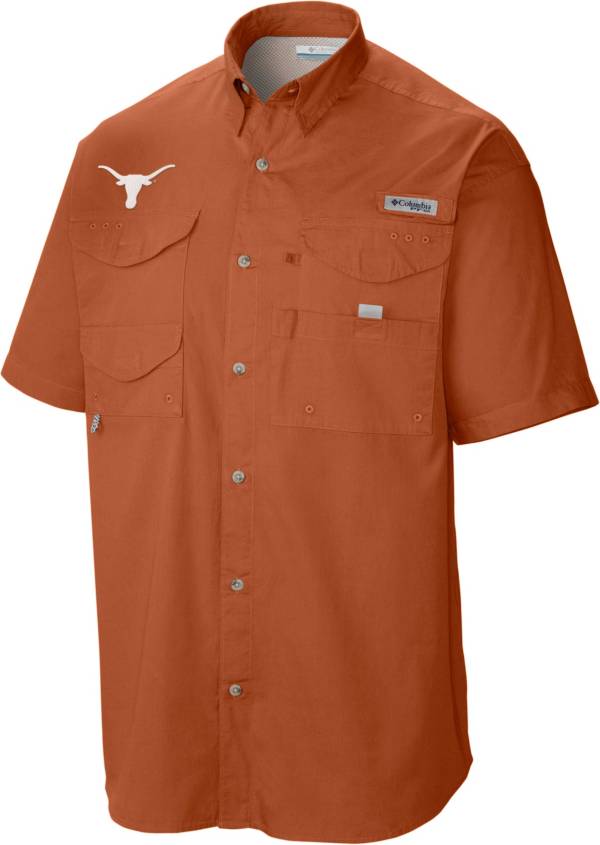 Columbia Men's Texas Longhorns Burnt Orange Tamiami Button Down Shirt