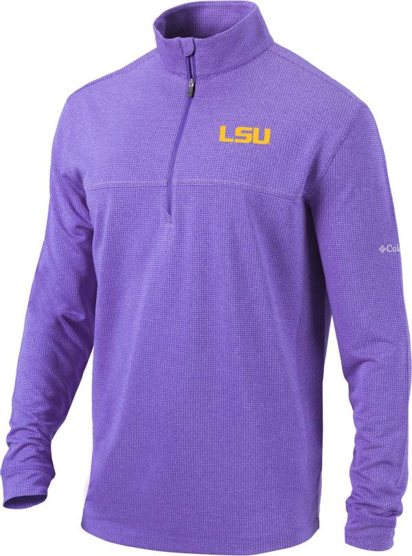 Columbia Men's LSU Tigers Purple Omni-Wick Soar Half-Zip Pullover Shirt