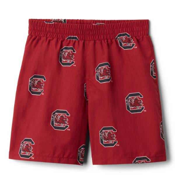 Columbia Youth South Carolina Gamecocks Backcast Printed Performance Garnet Shorts