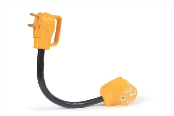 Camco RV PowerGrip 18” 30AM / 50AF Dogbone Electrical Adapter