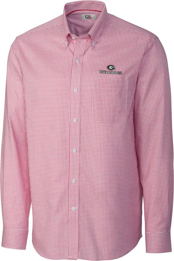 Cutter & Buck Men's Georgia Bulldogs Red Epic Long Sleeve Button-Down Shirt