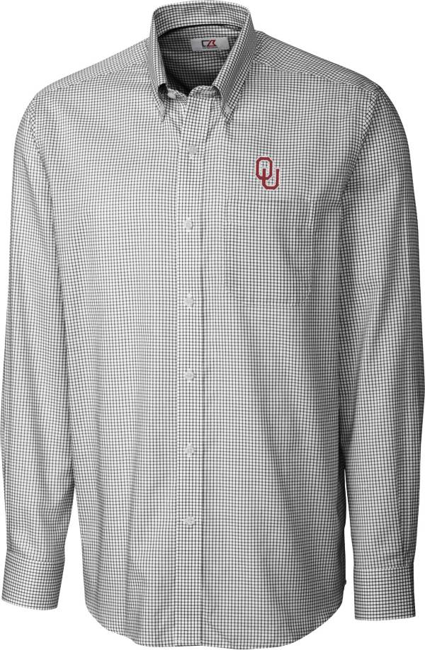 Cutter & Buck Men's Oklahoma Sooners Epic Long Sleeve Button-Down Black Shirt product image