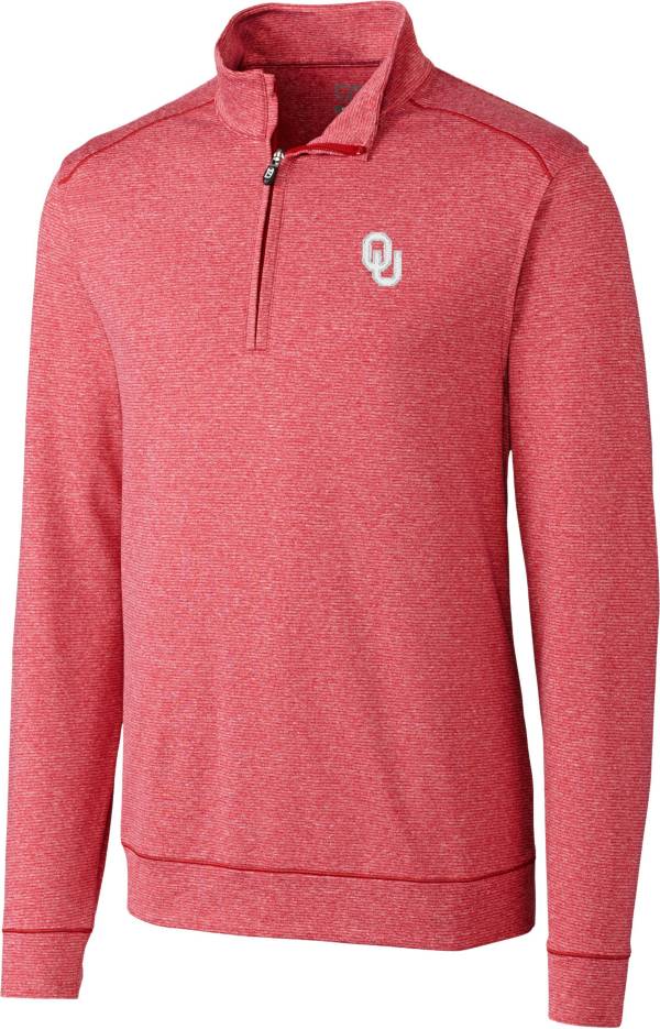 Cutter & Buck Men's Oklahoma Sooners Crimson Shoreline Half-Zip Shirt