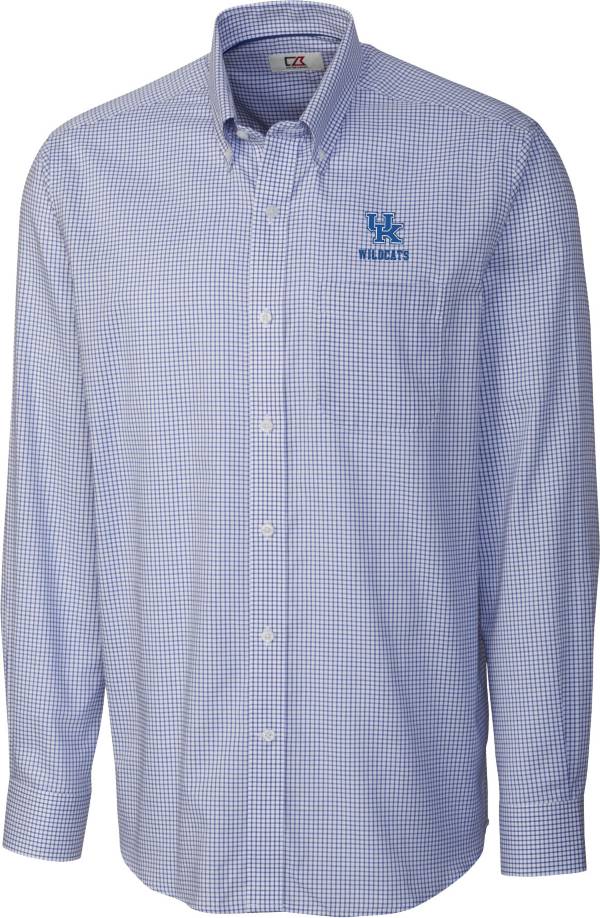 Cutter & Buck Men's Kentucky Wildcats Blue Epic Long Sleeve Button-Down Shirt