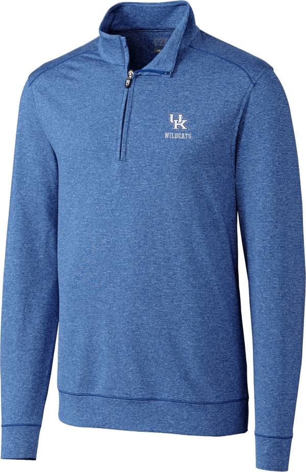 Cutter & Buck Men's Kentucky Wildcats Blue Shoreline Half-Zip Shirt