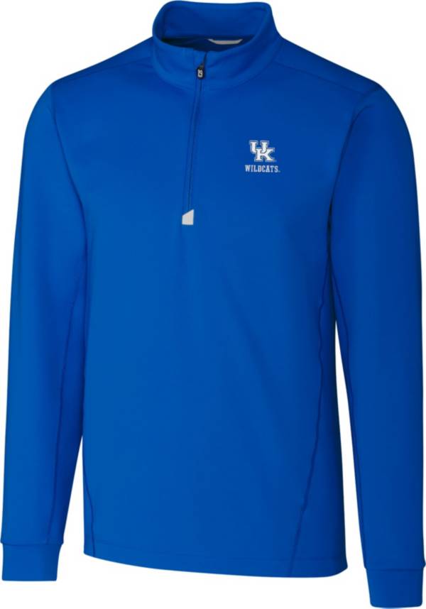 Cutter & Buck Men's Kentucky Wildcats Blue Traverse Half-Zip Shirt