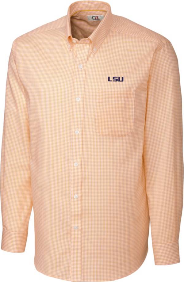 Cutter & Buck Men's LSU Tigers Gold Epic Long Sleeve Button-Down Shirt