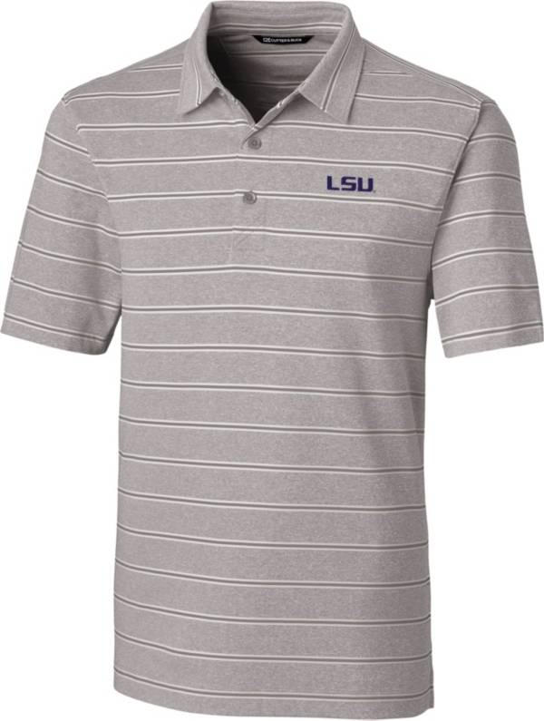 Cutter & Buck Men's LSU Tigers Grey Forge Polo