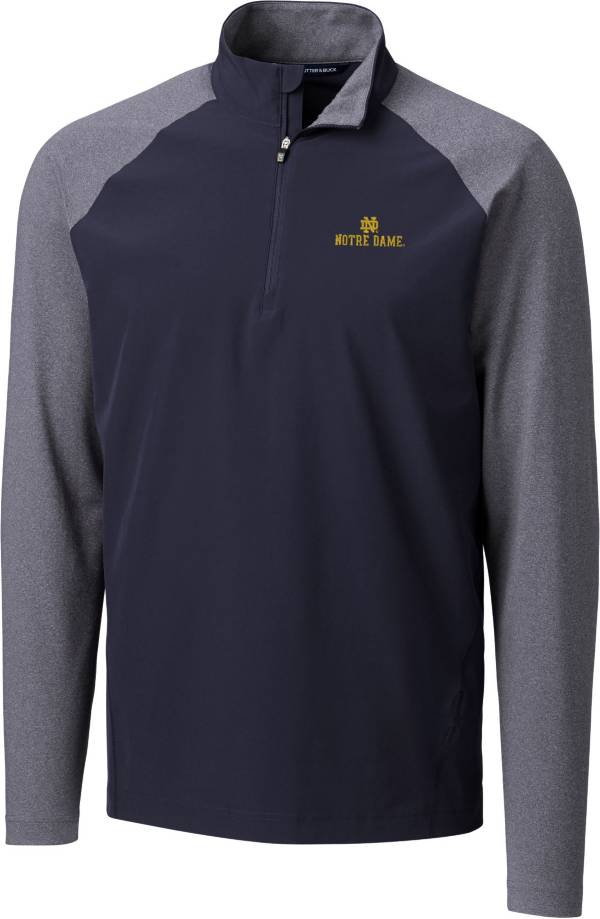 Cutter & Buck Men's Notre Dame Fighting Irish Navy Response Half-Zip Shirt