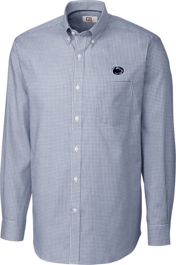 Cutter & Buck Men's Penn State Nittany Lions Blue Epic Long Sleeve Button-Down Shirt