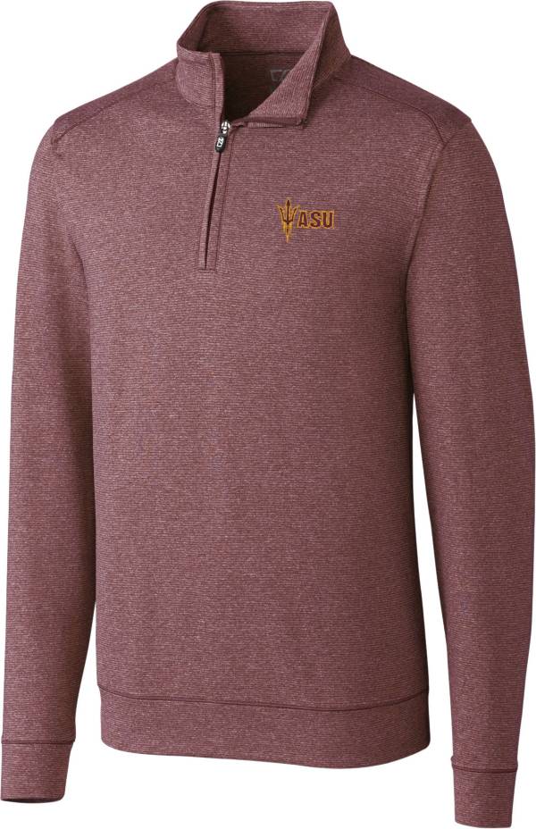 Cutter & Buck Men's Arizona State Sun Devils Maroon Shoreline Half-Zip Shirt