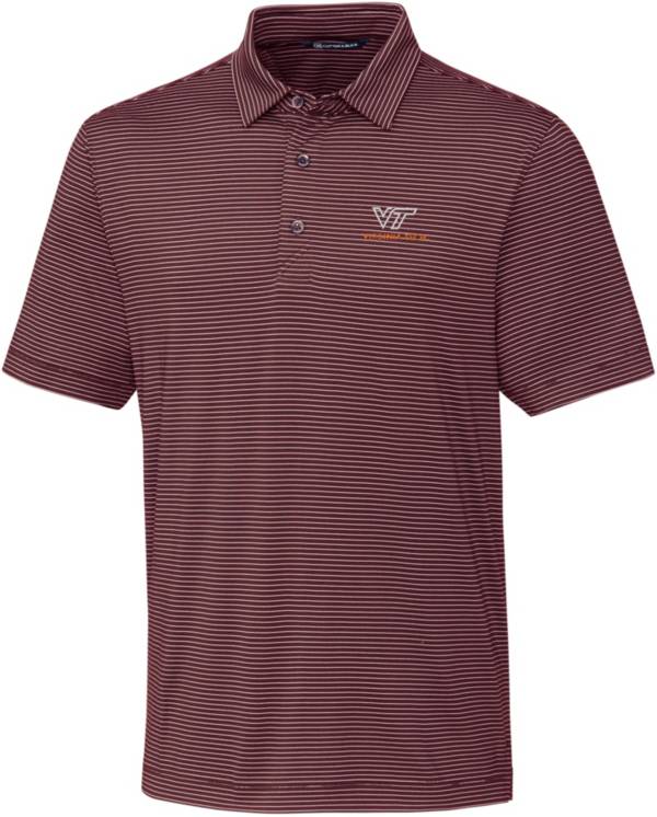 Cutter & Buck Men's Virginia Tech Hokies Maroon Forge Polo
