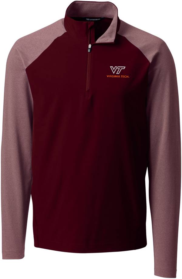 Cutter & Buck Men's Virginia Tech Hokies Maroon Response Half-Zip Shirt product image