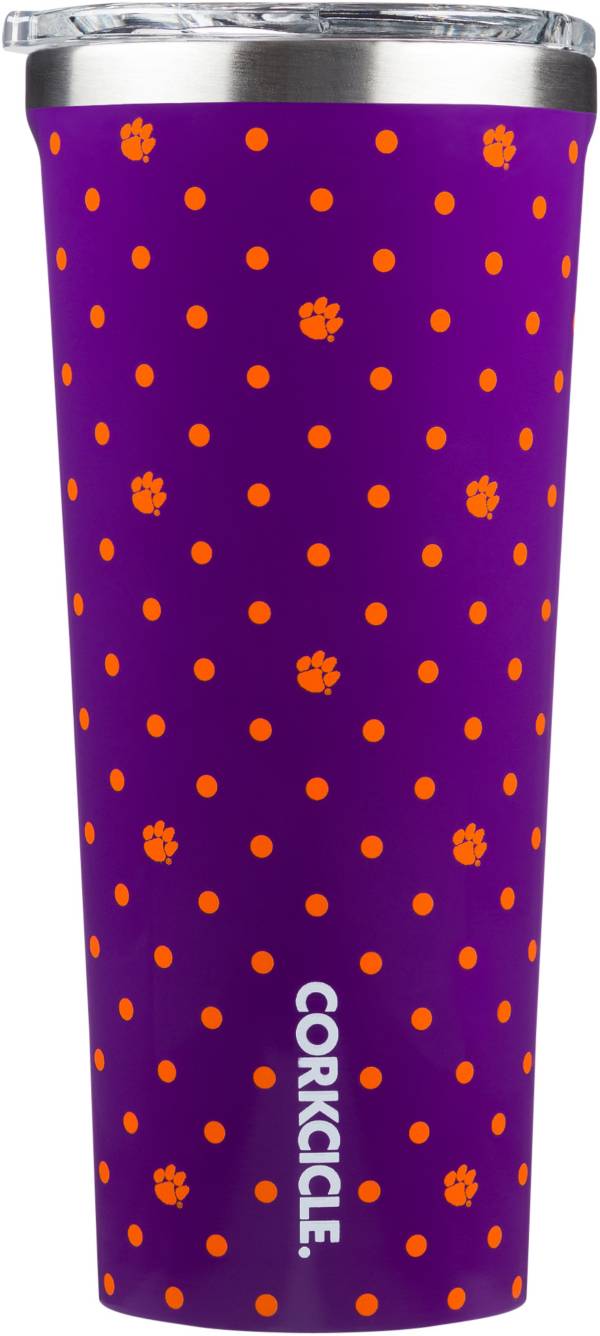 Corkcicle Clemson Tigers 24oz. Polka Dot Tumbler
