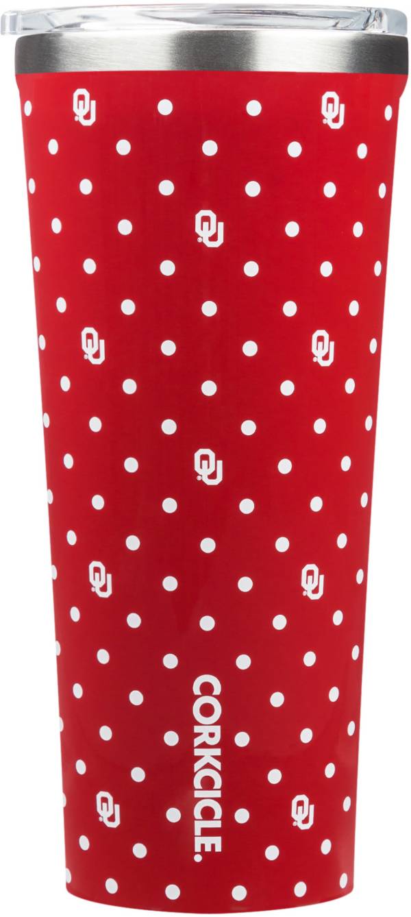 Corkcicle Oklahoma Sooners 24oz. Polka Dot Tumbler