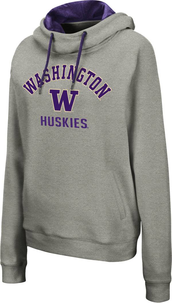 Colosseum Women's Washington Huskies Grey Pullover Hoodie