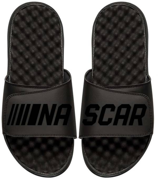 ISlide Adult NASCAR Tonal Black Logo Sandals