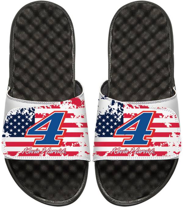 ISlide Youth Kevin Harvick #4 Flag Sandals