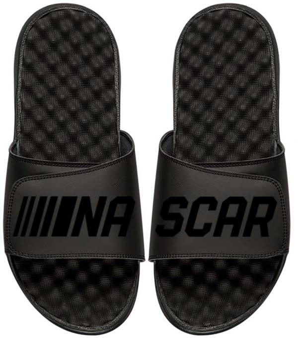 ISlide Youth NASCAR Tonal Black Logo Sandals