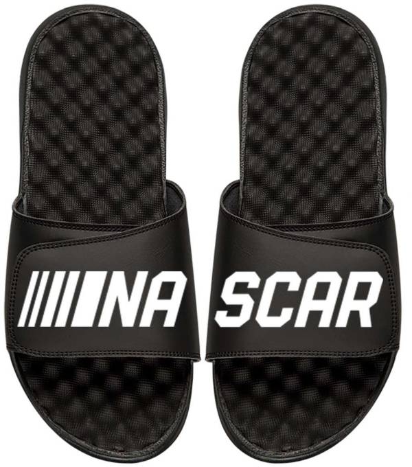 ISlide Youth NASCAR Black/White Logo Sandals