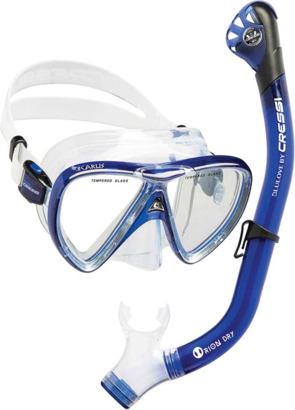 Cressi Ikarus Orion Dry Snorkel Mask Combo