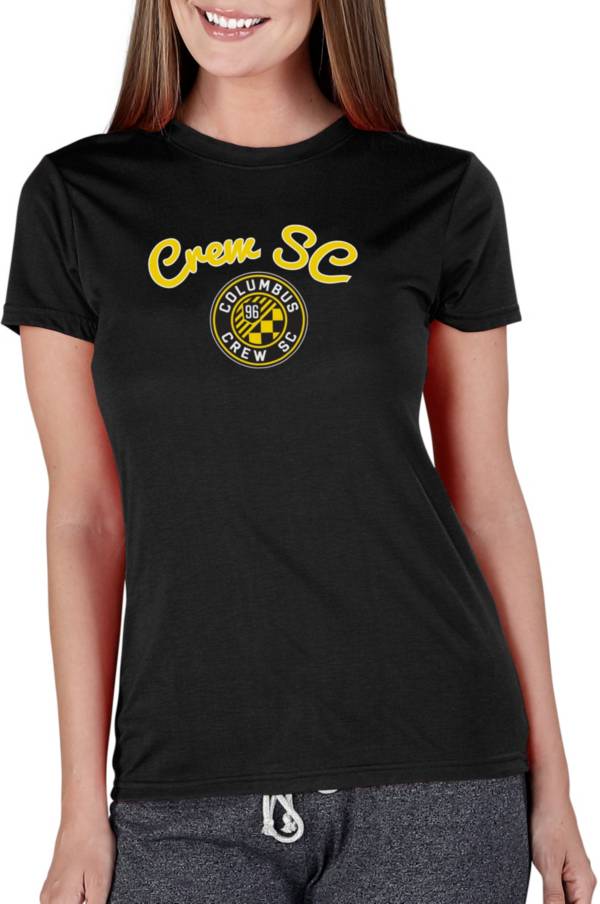 Concepts Sport Women's Columbus Crew Marathon Black Short Sleeve Top