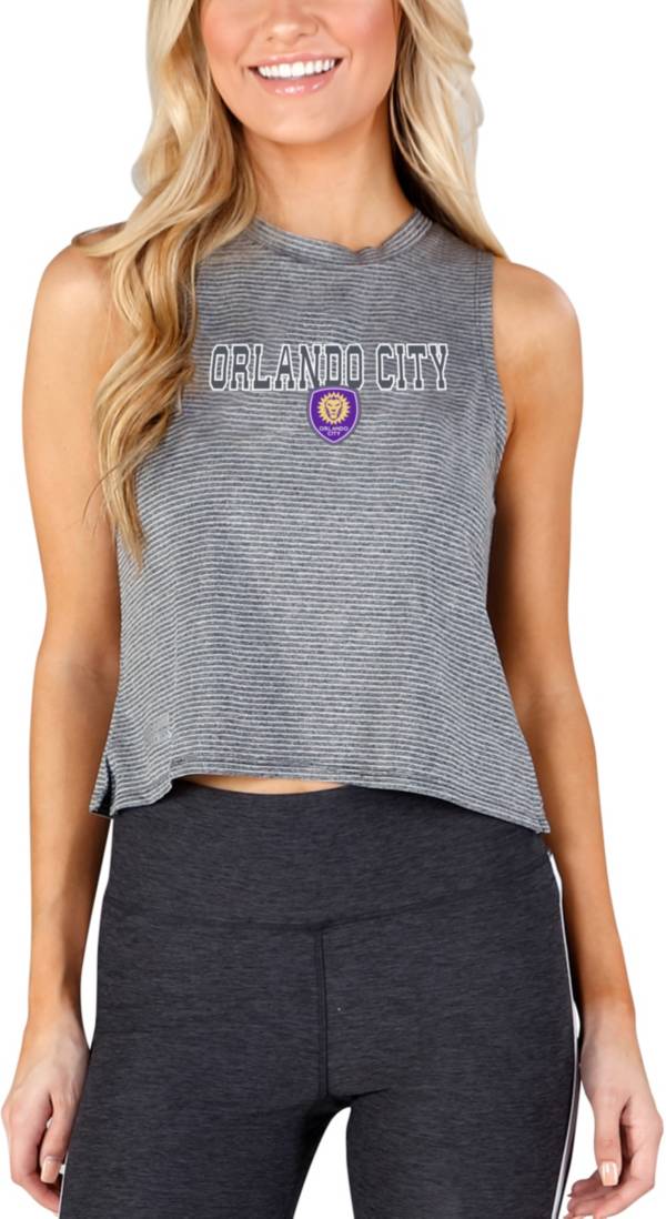 Concepts Sport Women's Orlando City Centerline Charcoal Short Sleeve Top