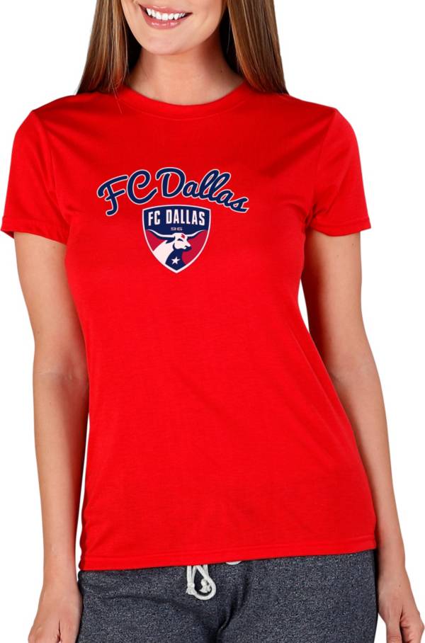 Concepts Sport Women's FC Dallas Marathon Red Short Sleeve Top