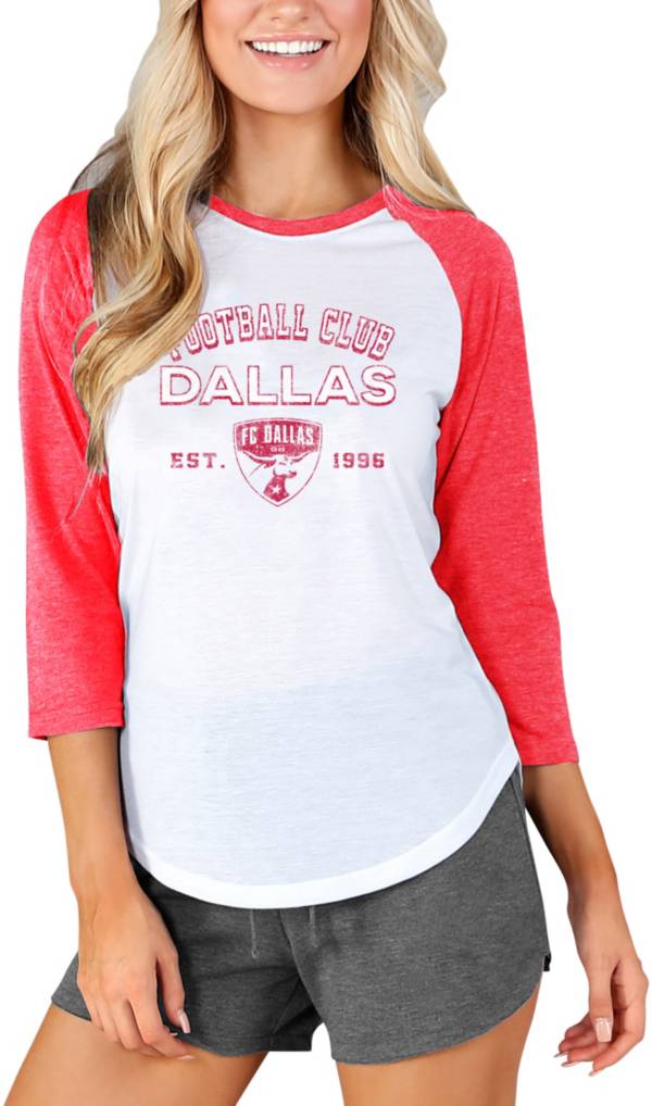 Concepts Sport Women's FC Dallas Crescent White Long Sleeve Top