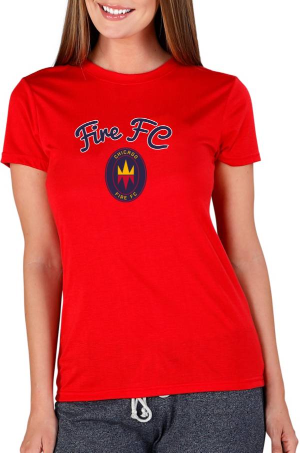 Concepts Sport Women's Chicago Fire Marathon Red Short Sleeve Top