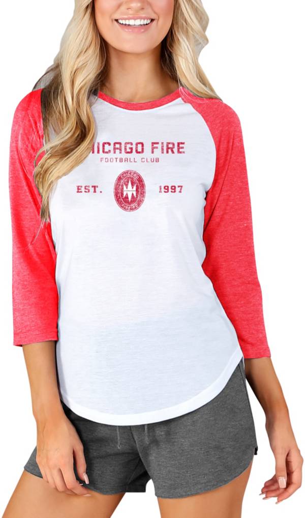Concepts Sport Women's Chicago Fire Crescent White Long Sleeve Top