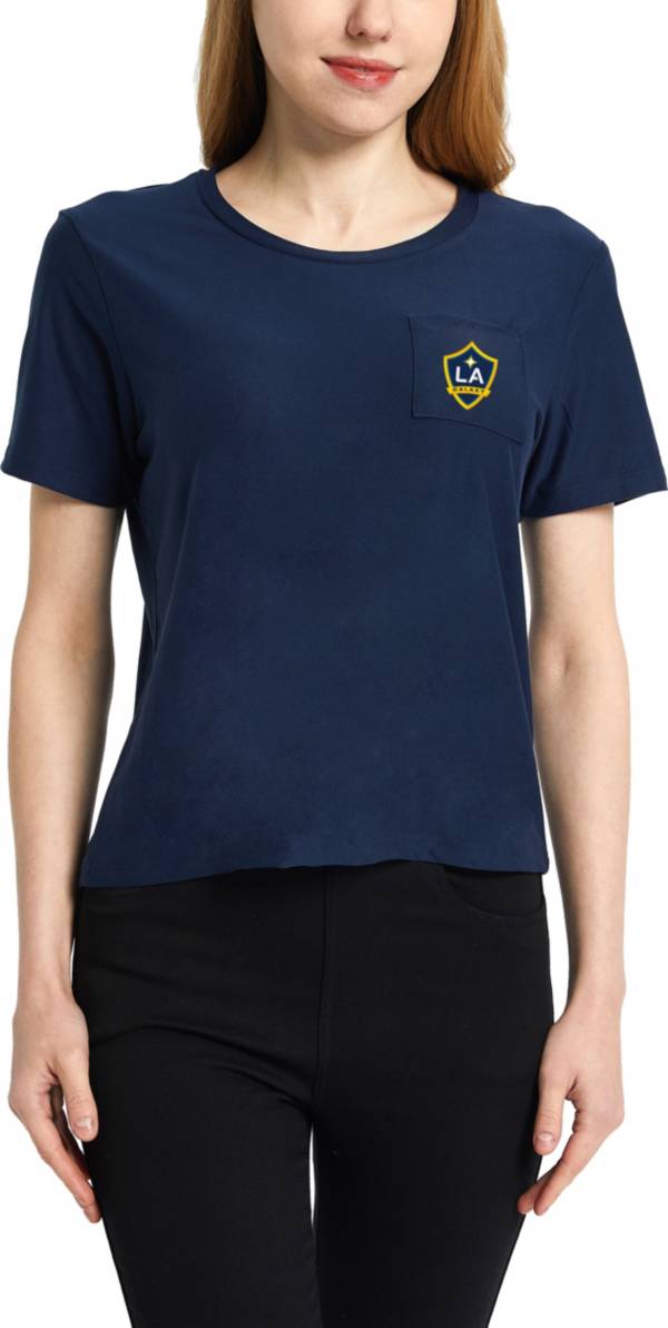 Concepts Sport Women's Los Angeles Galaxy Zest Navy Short Sleeve Top