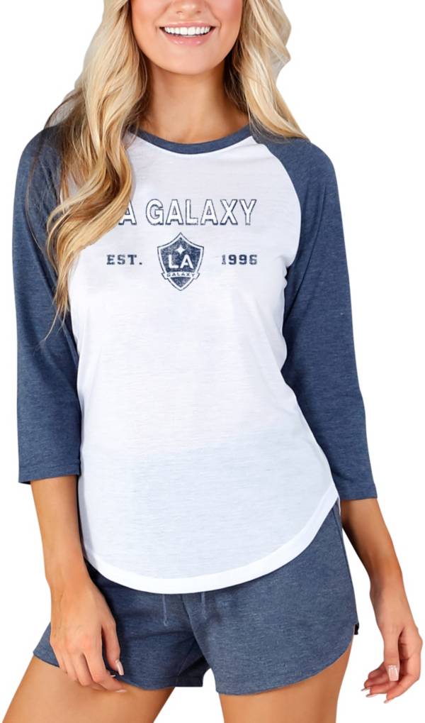 Concepts Sport Women's Los Angeles Galaxy Crescent White Long Sleeve Top