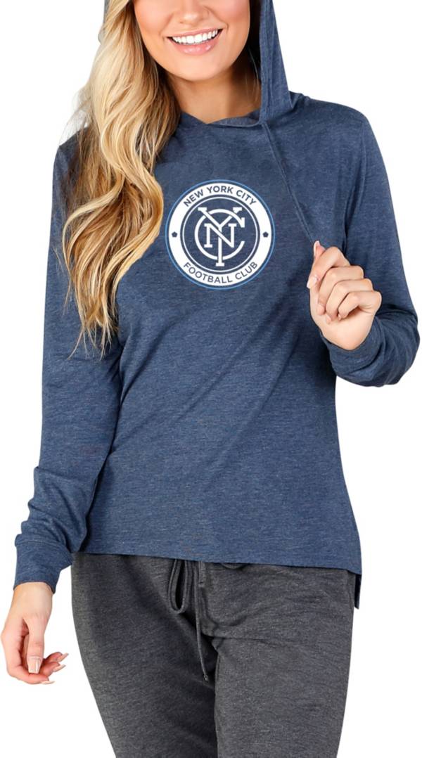 Concepts Sport Women's New York City FC Crescent Navy Long Sleeve Top