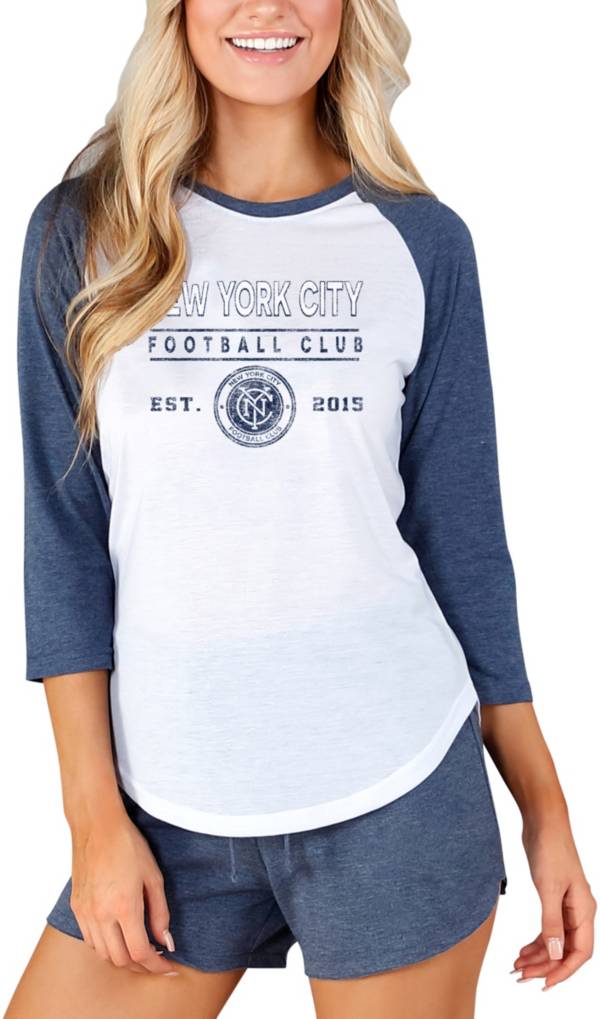 Concepts Sport Women's New York City FC Crescent White Long Sleeve Top