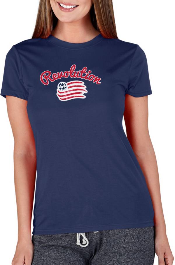 Concepts Sport Women's New England Revolution Marathon Navy Short Sleeve Top