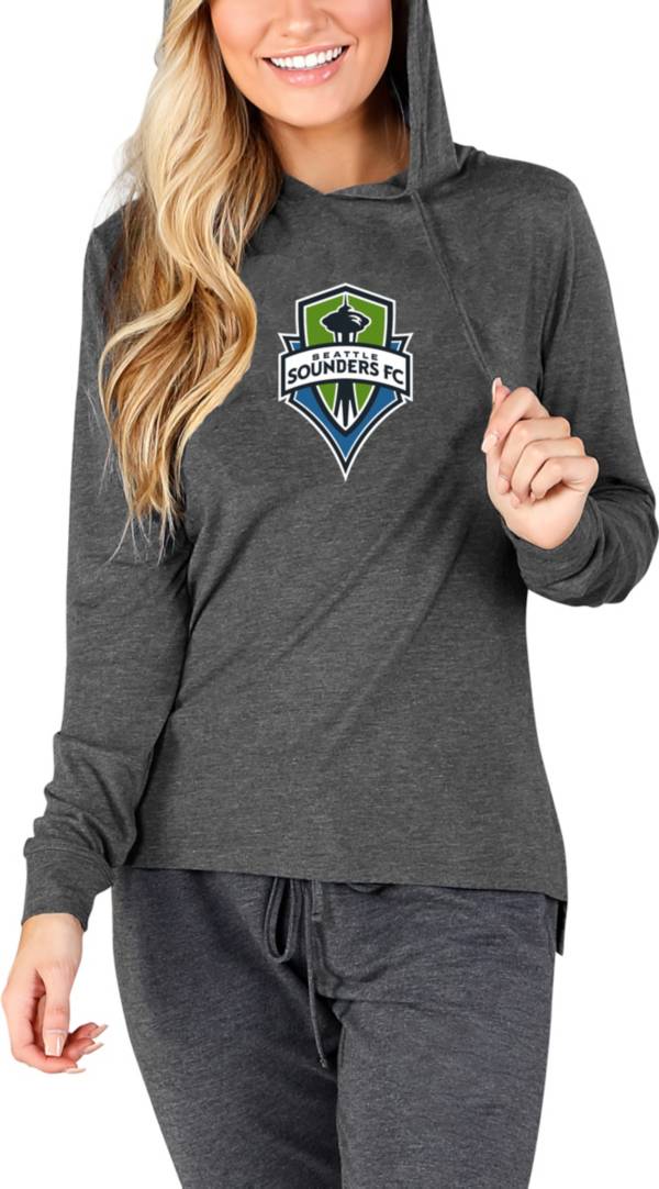 Concepts Sport Women's Seattle Sounders Crescent Charcoal Long Sleeve Top