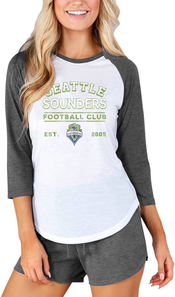 Concepts Sport Women's Seattle Sounders Crescent White Long Sleeve Top