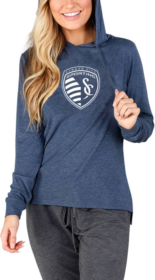 Concepts Sport Women's Sporting Kansas City Crescent Navy Long Sleeve Top