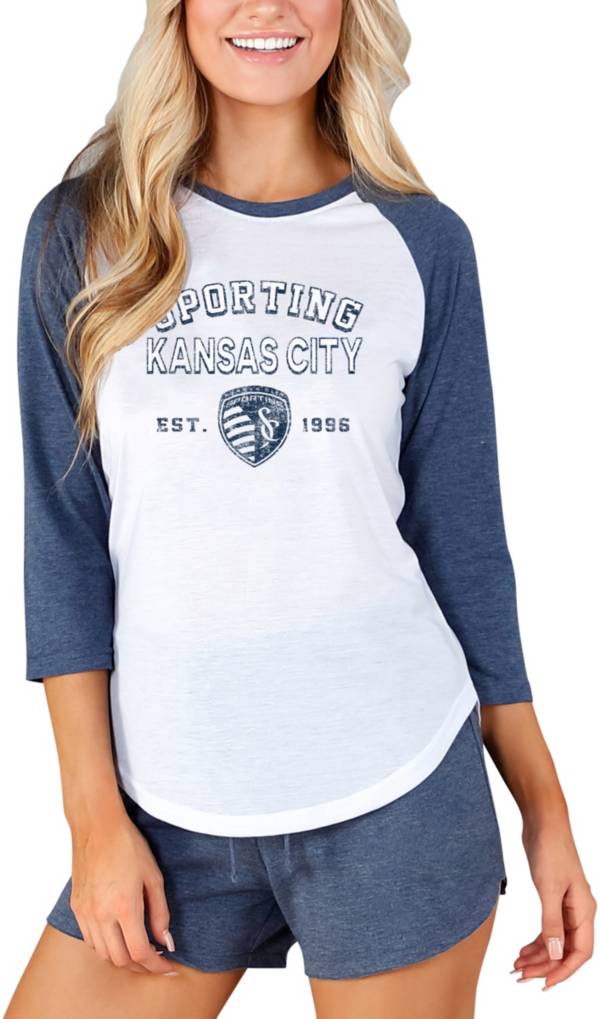 Concepts Sport Women's Sporting Kansas City Crescent White Long Sleeve Top