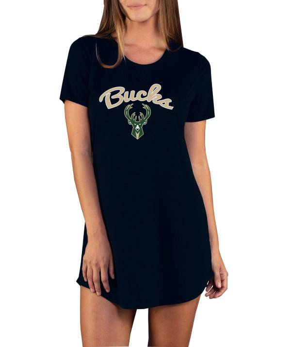 Concepts Sport Women's Milwaukee Bucks Marathon Black Night T-Shirt product image